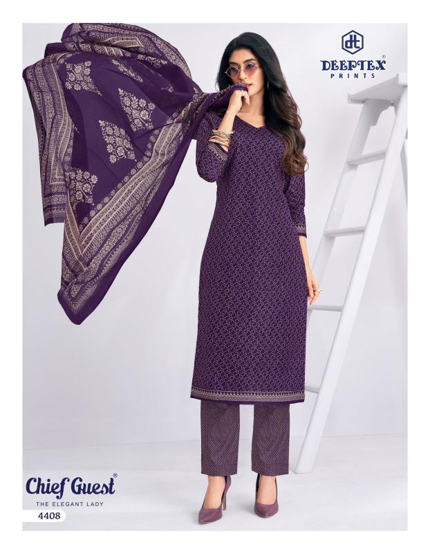Deeptex chief guest vol-44 two top cotton dress material wholesale pune